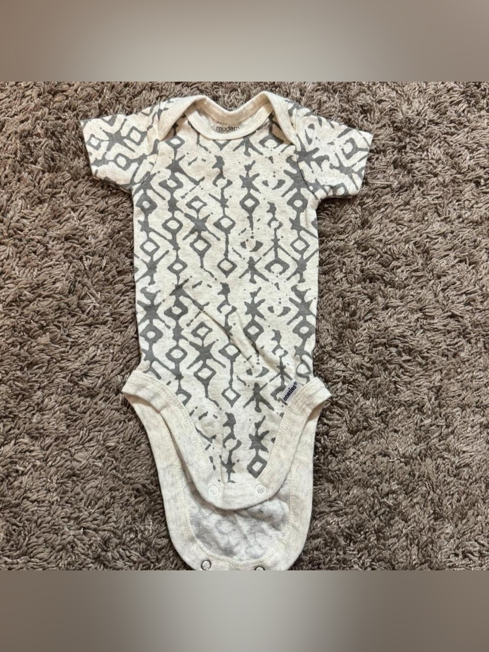 Modern Moments by Gerber Organic Cotton Abstract Print Baby Bodysuit Newborn